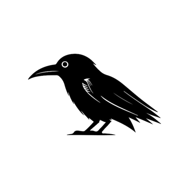 Vector black bird icon