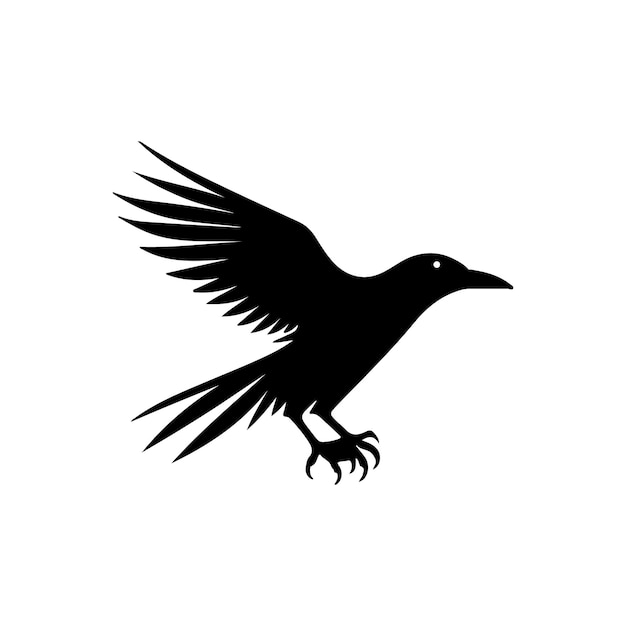 Vector black bird icon