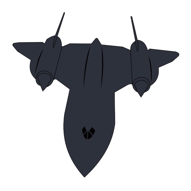 Black bird military stealth airplane