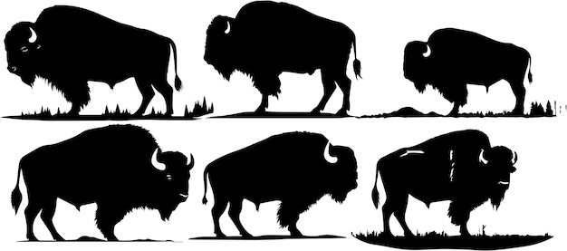 Black bison animal images