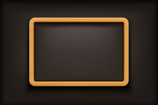 Vector black blackboard on dark