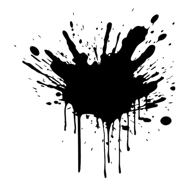 Vector a black blot with a blot of paint and a blot of paint.