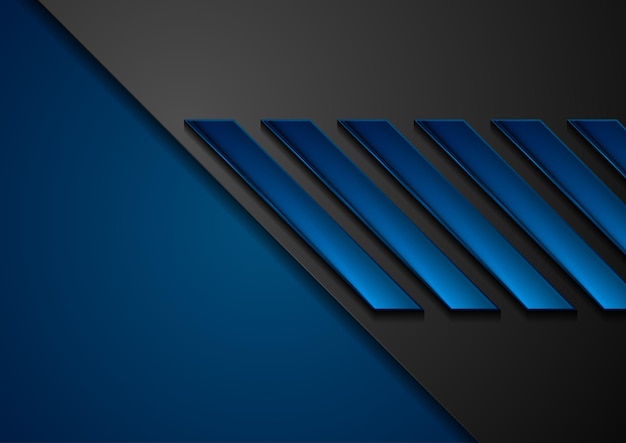 Black and blue abstract tech geometric background