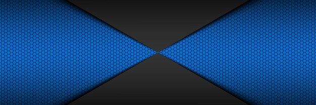 Black and blue abstract vector banner with polygonal pattern Modern vector background