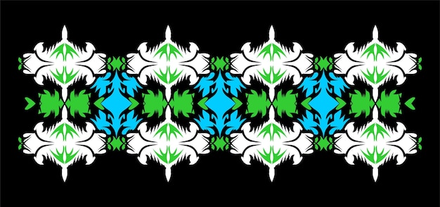 A black and blue background with a pattern that says'green and white'on it