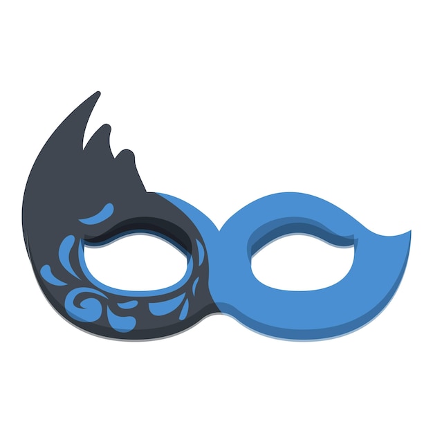 Vettore black blue carnival mask icon cartoon vector oggetto italiano di moda