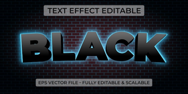 Black blue light text effect background Glow text effect