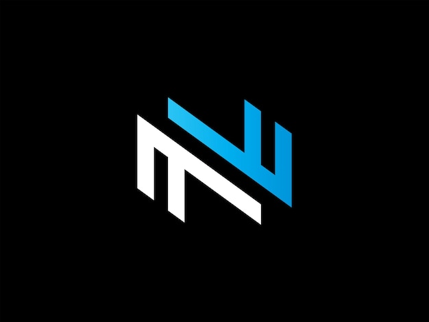 A black and blue logo for a company called nv