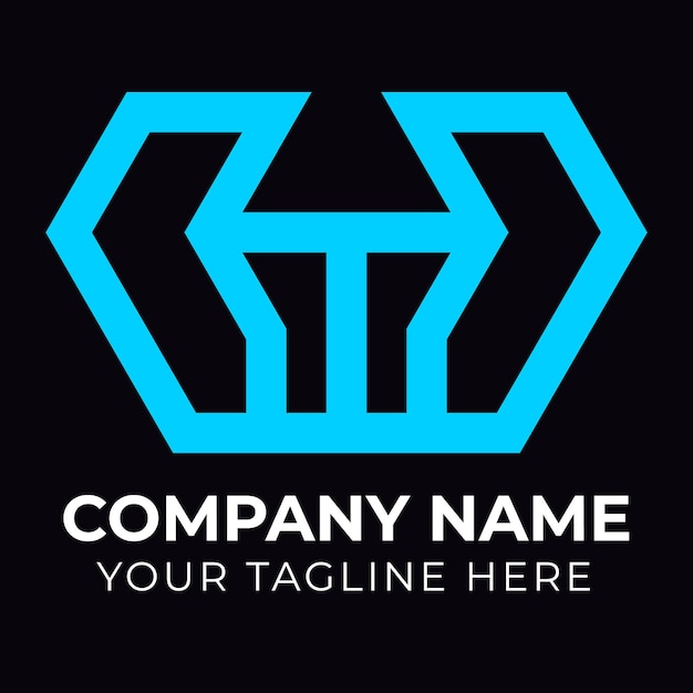 A black and blue logo for a company called tt.