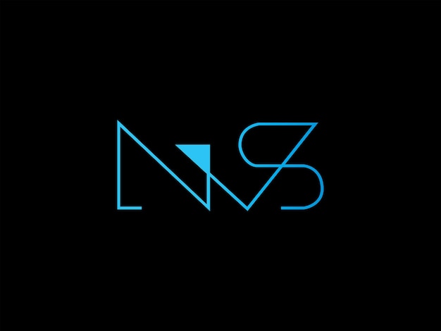 A black and blue logo for nss