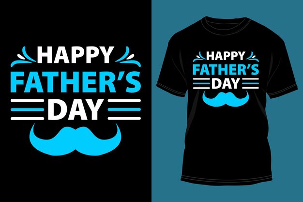 Vector a black and blue shirt that says happy father's day.