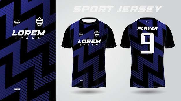black blue t-shirt sport jersey design
