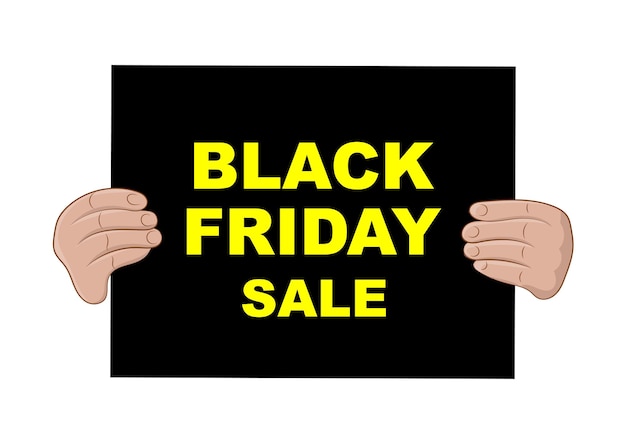 Black board with the inscription black friday sale vector illustration