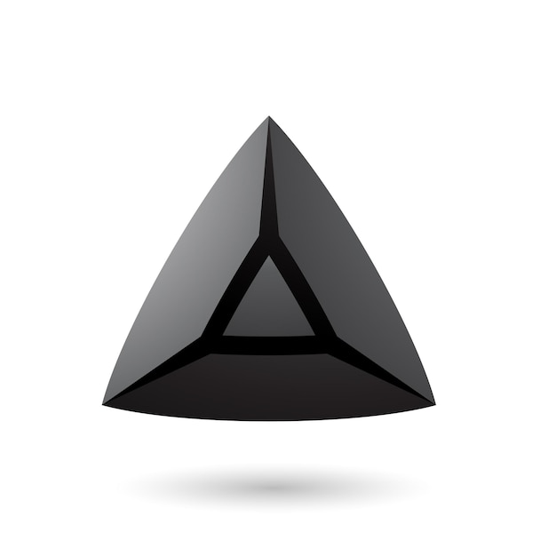 Vector black and bold 3d pyramid vector illustration