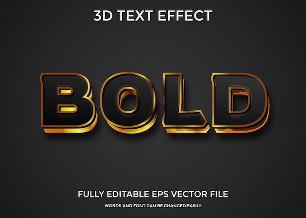 Black bold 3d text style effect