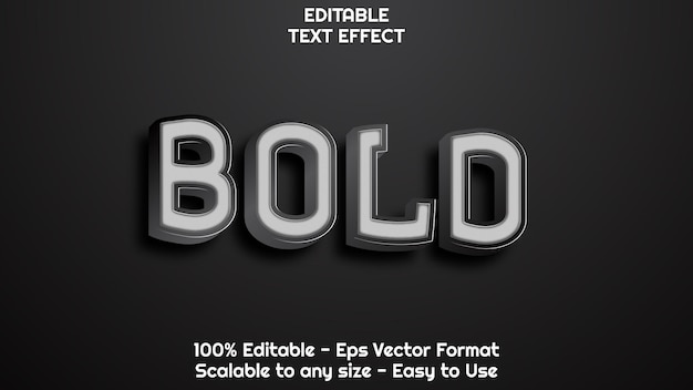 Black bold text effect editable unique text effect