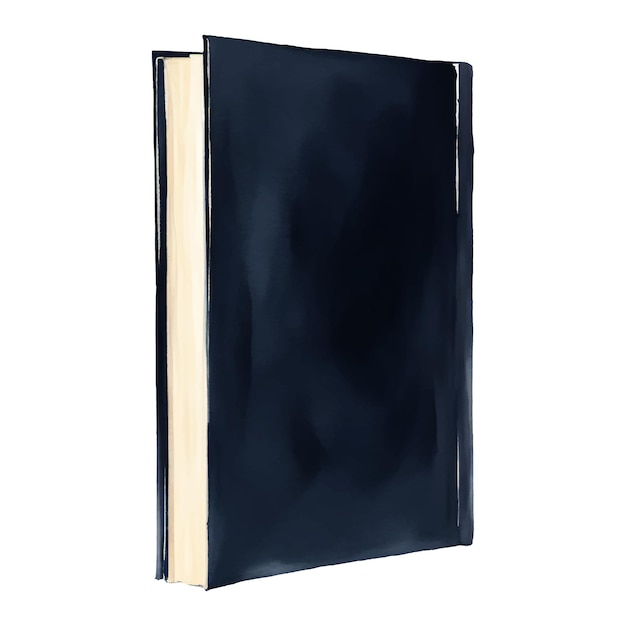 Black Book Isolated Hand Drawn Watercolor Painting Illustration