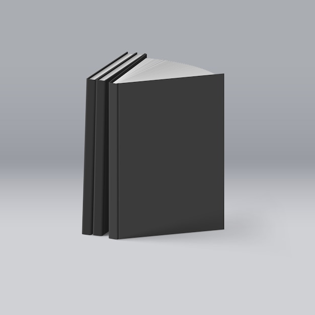 Vector black books illustration