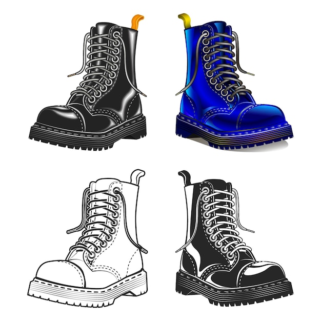 Black boot icon. creative design elements. great quality vector illustration.