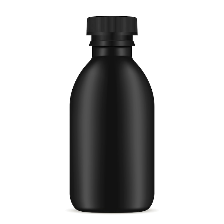 Vector black bottle cosmetic product