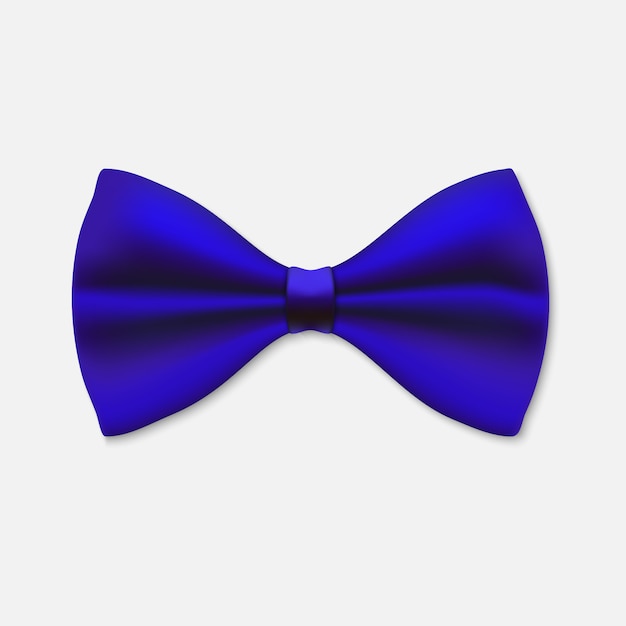 Vector black bow tie isolated on white.