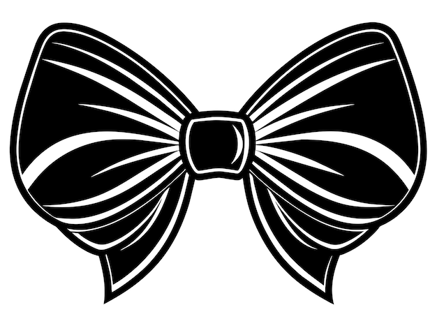 Vector a black bow with a bow on it that says bow