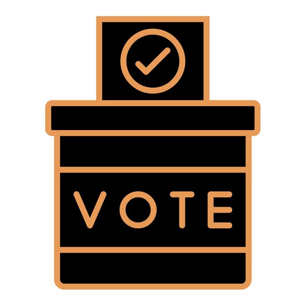 Vector a black box with the word vote on it