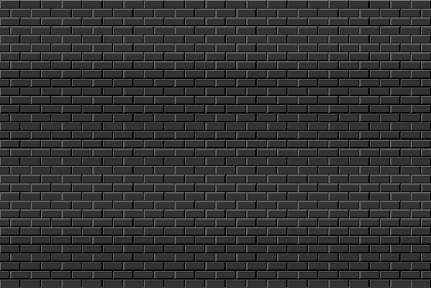 Black brick wall background vector design illustration