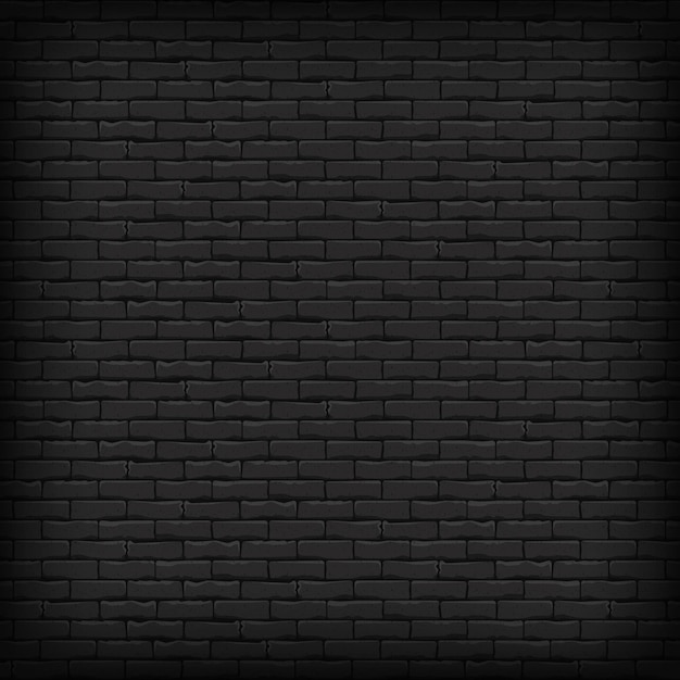 Black brick wall with a dark background