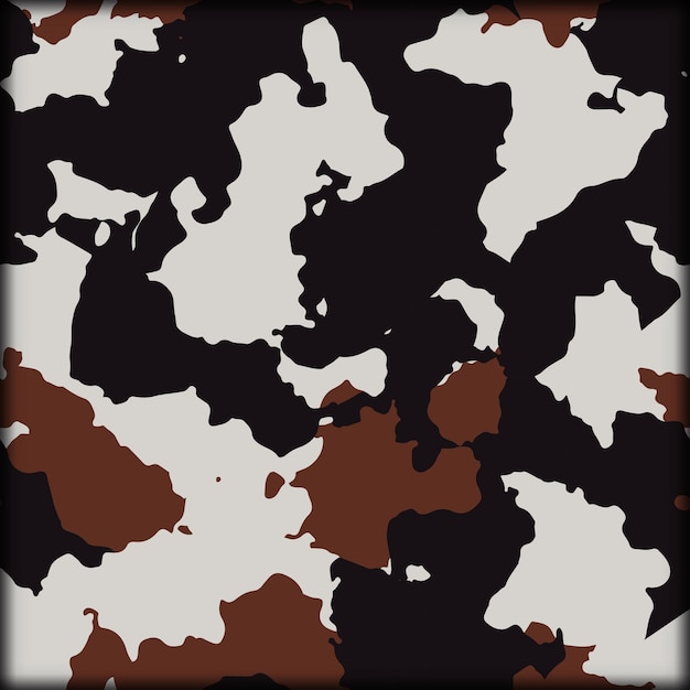 Black brown and soft blue camouflage pattern vector