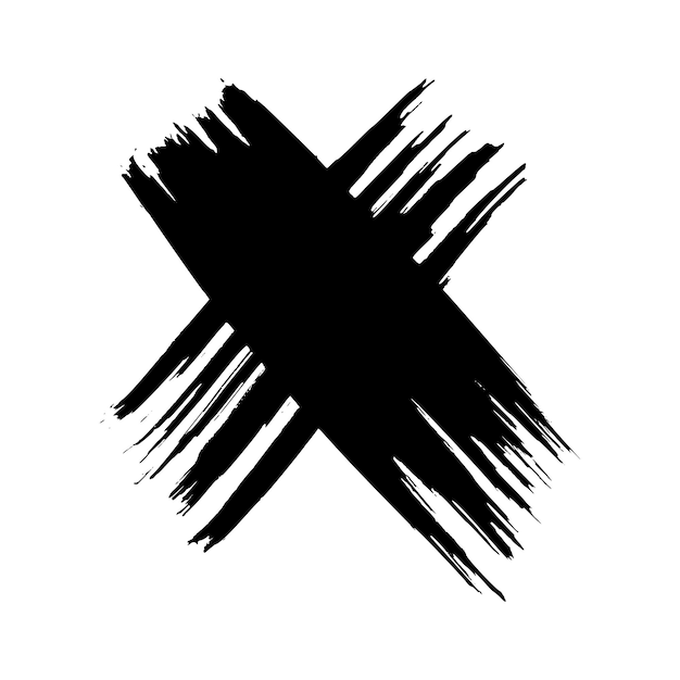 X Shape Png - Paint Brush Strokes Png Transparent PNG - 1024x1239