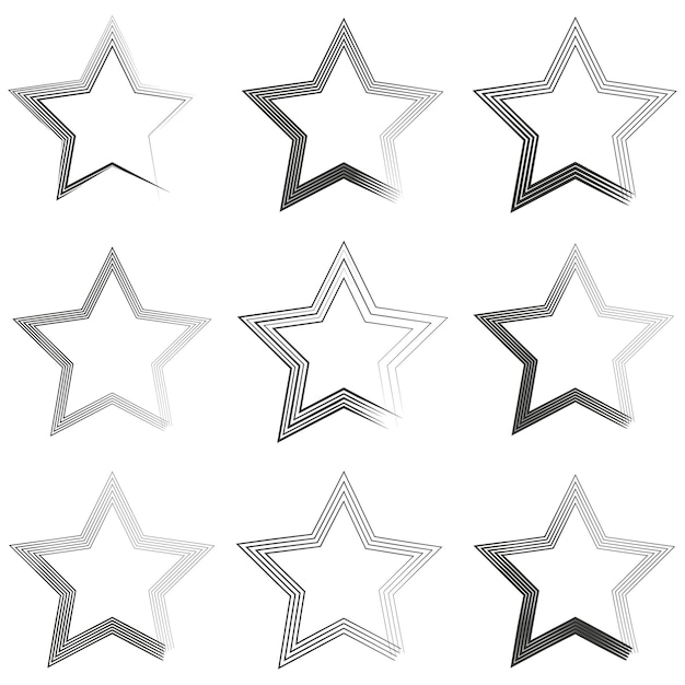 Black brush stars. Ink paint brush stain. Vector illustration. stock image.