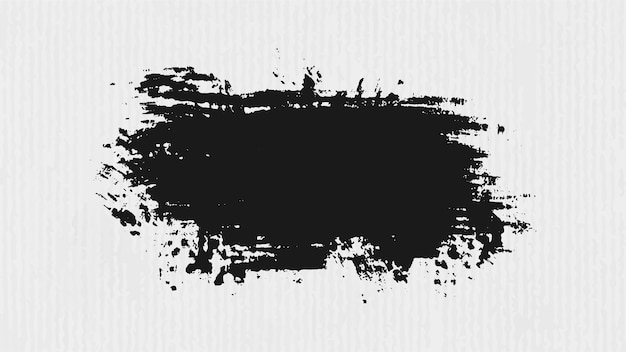 Black brush stroke abstract design