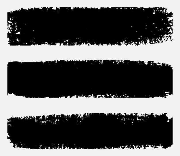 Black brush stroke banners