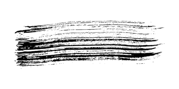 검은 브러시 스트로크 손으로 그린 잉크 반점 투명 배경 벡터 일러스트 레이 션에 고립