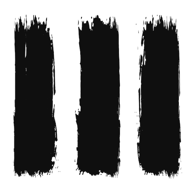 Set di tratti di pennello nero