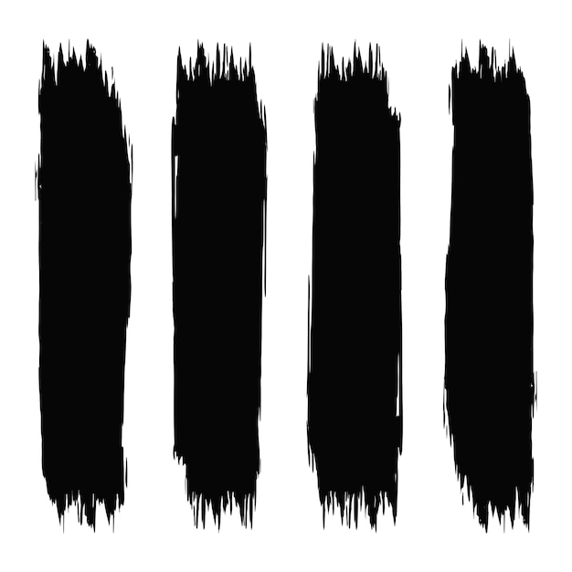 Black brush stroke set