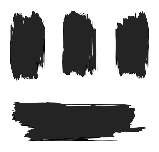 Black brush stroke set