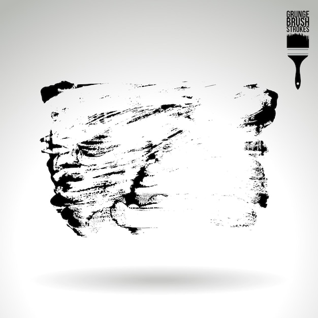 Vector black brush stroke and texture grunge vector abstract hand painted element