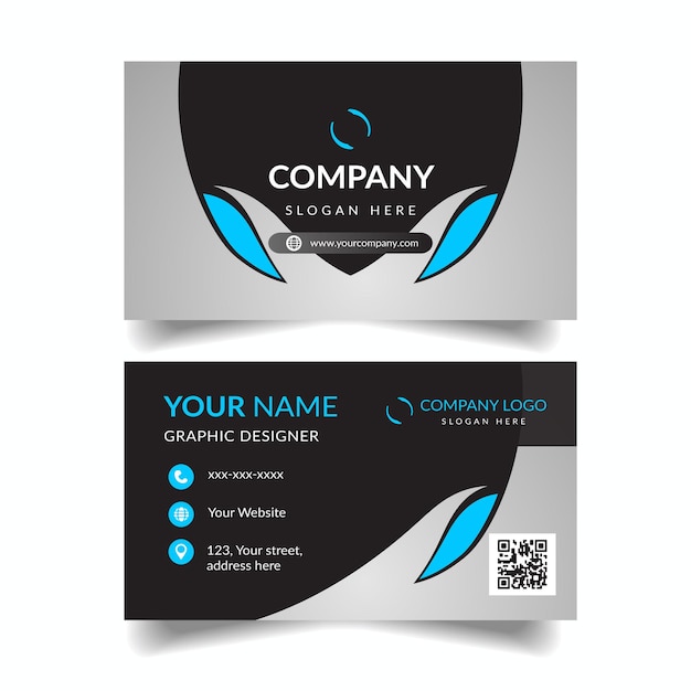 Black Business Card Template