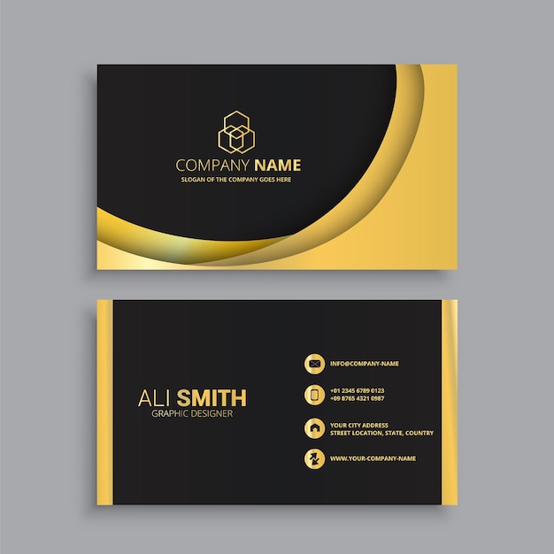 black business card