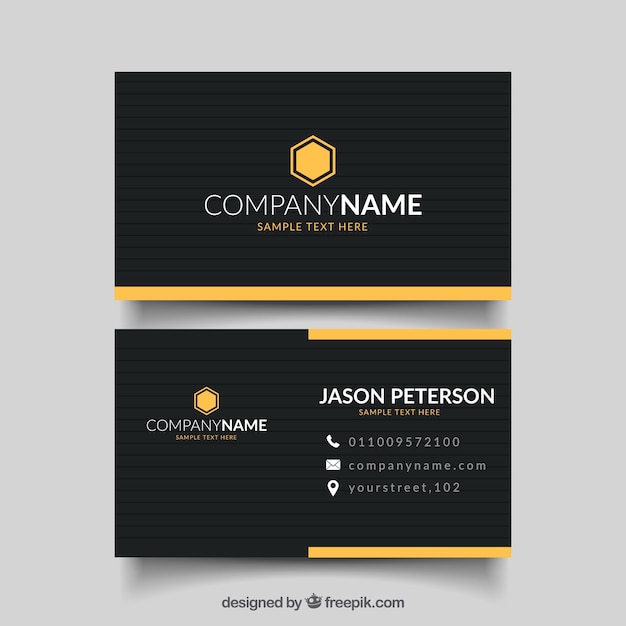 Vector black business card