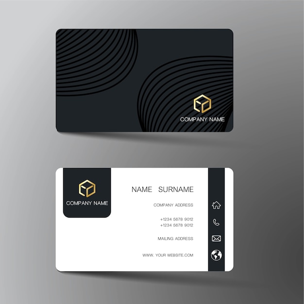 Black business card