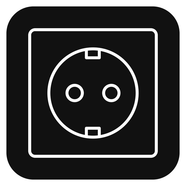 Vector a black button with two eyes on it