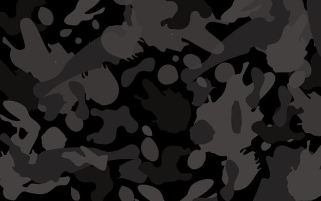 Vector black camouflage texture vector illustration