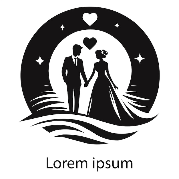 Vector black caouple logo