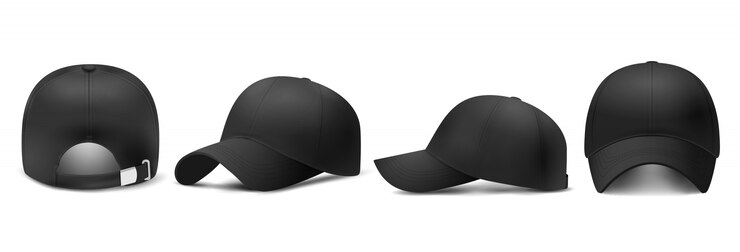 Vector black cap, realistic style