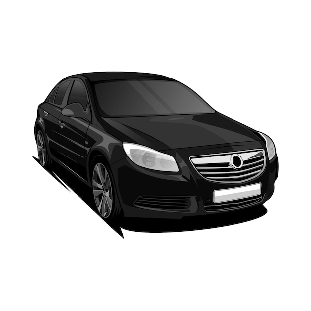 Vector black car illustration