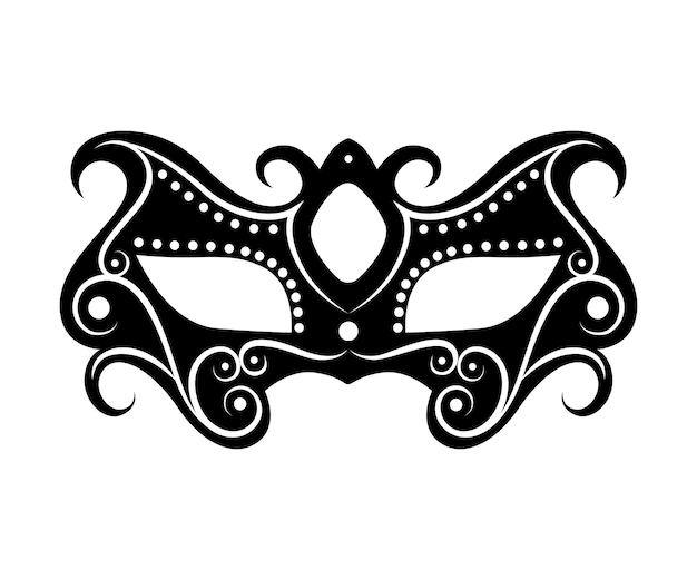 Vector black carnival mask