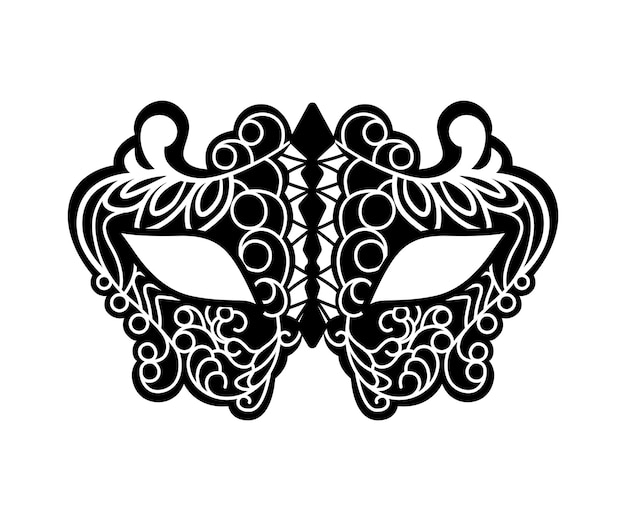 Vector black carnival mask